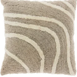 Hot Pronto Wonen Sierkussen Foglia 45x45cm dessin 10 taupe