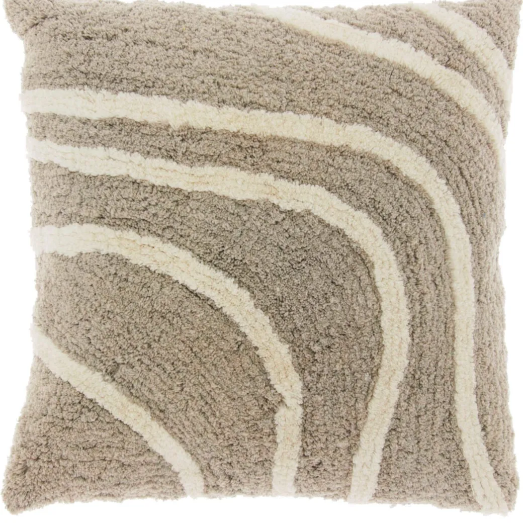 Hot Pronto Wonen Sierkussen Foglia 45x45cm dessin 10 taupe