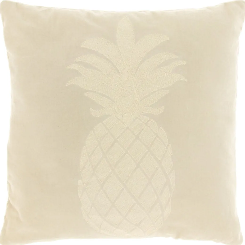 Hot Pronto Wonen Sierkussen Gorduno ananas 45x45cm wit