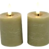 Discount Pronto Wonen Stompkaars Benevento Led beige 5 cm rond set van 2