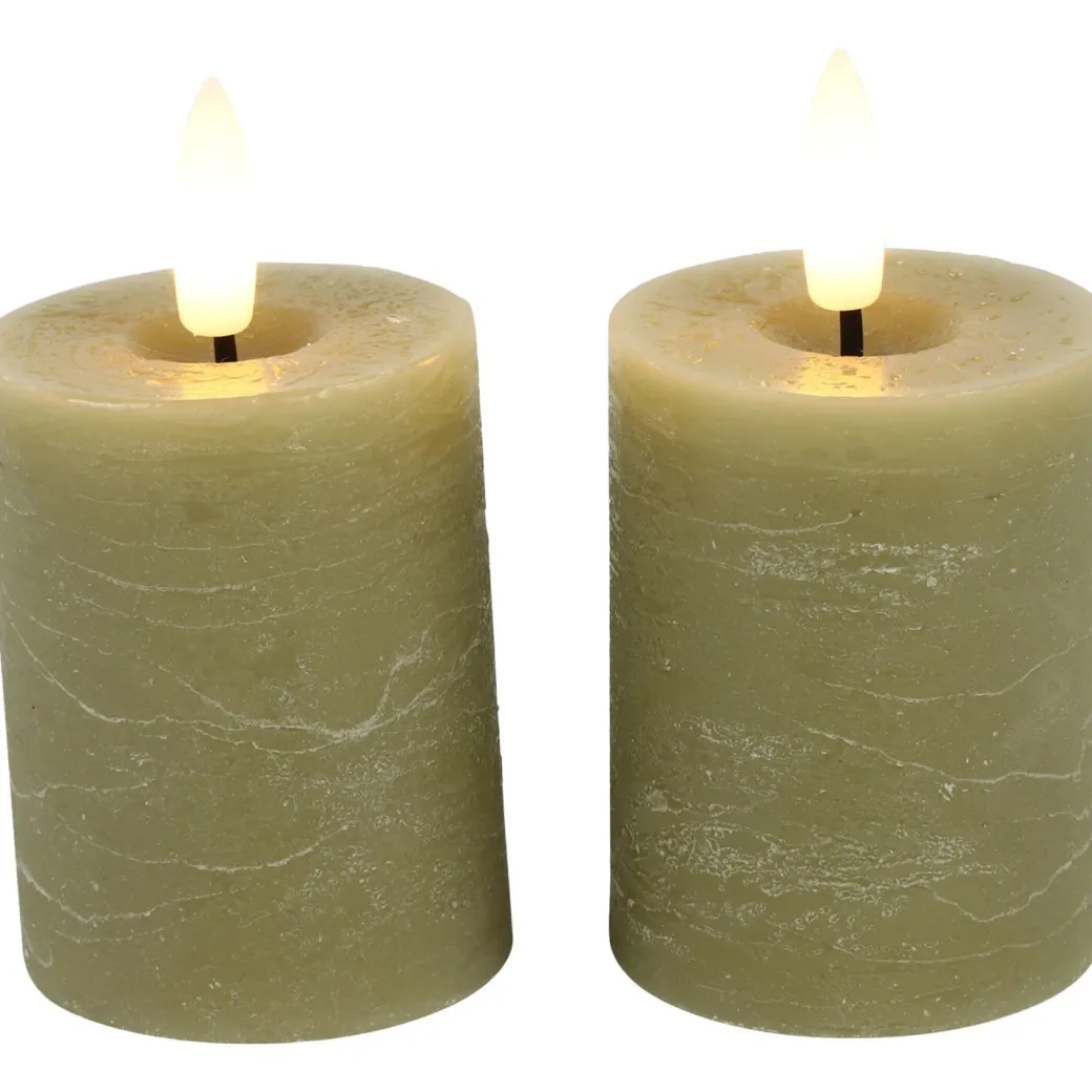 Discount Pronto Wonen Stompkaars Benevento Led beige 5 cm rond set van 2