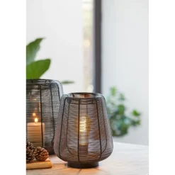 Pronto Wonen Tafellamp Barzio mat zwart rond 22cm 1-lichts