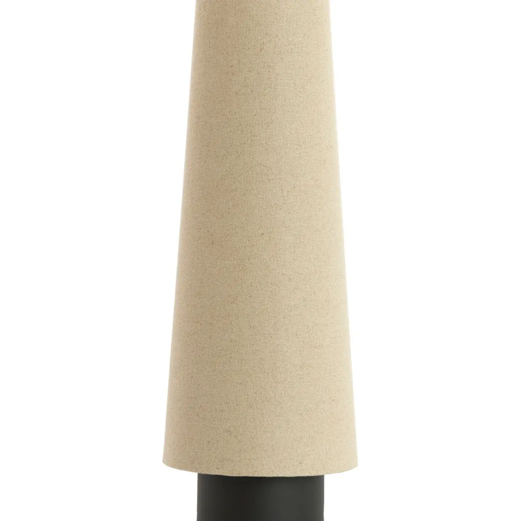 Clearance Pronto Wonen Tafellamp Dazoi L zwart naturel linnen 1-lichts