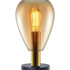 Hot Pronto Wonen Tafellamp Felinio amber glas 1-lichts