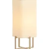 Clearance Pronto Wonen Tafellamp Focate taupe vierkant laag ecru 1-lichts