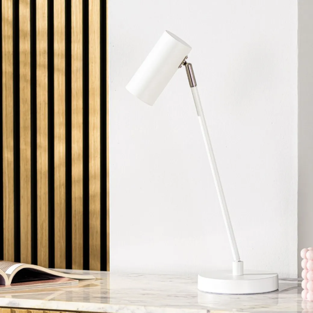 Sale Pronto Wonen Tafellamp Mirare wit metaal 1-spots