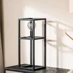 Clearance Pronto Wonen Tafellamp Tiamo zwart staal 55x22 cm