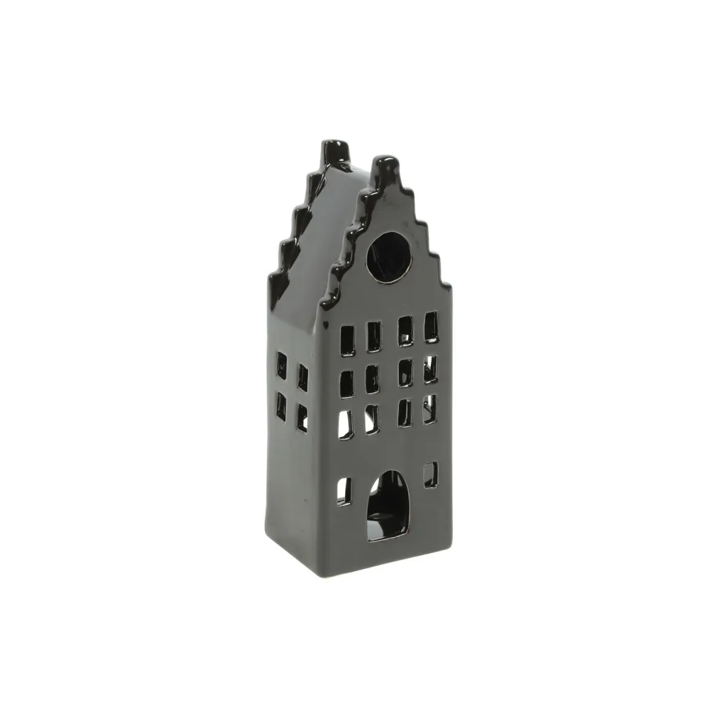 Clearance Pronto Wonen Theelichthouder Caposele huisje small zwart
