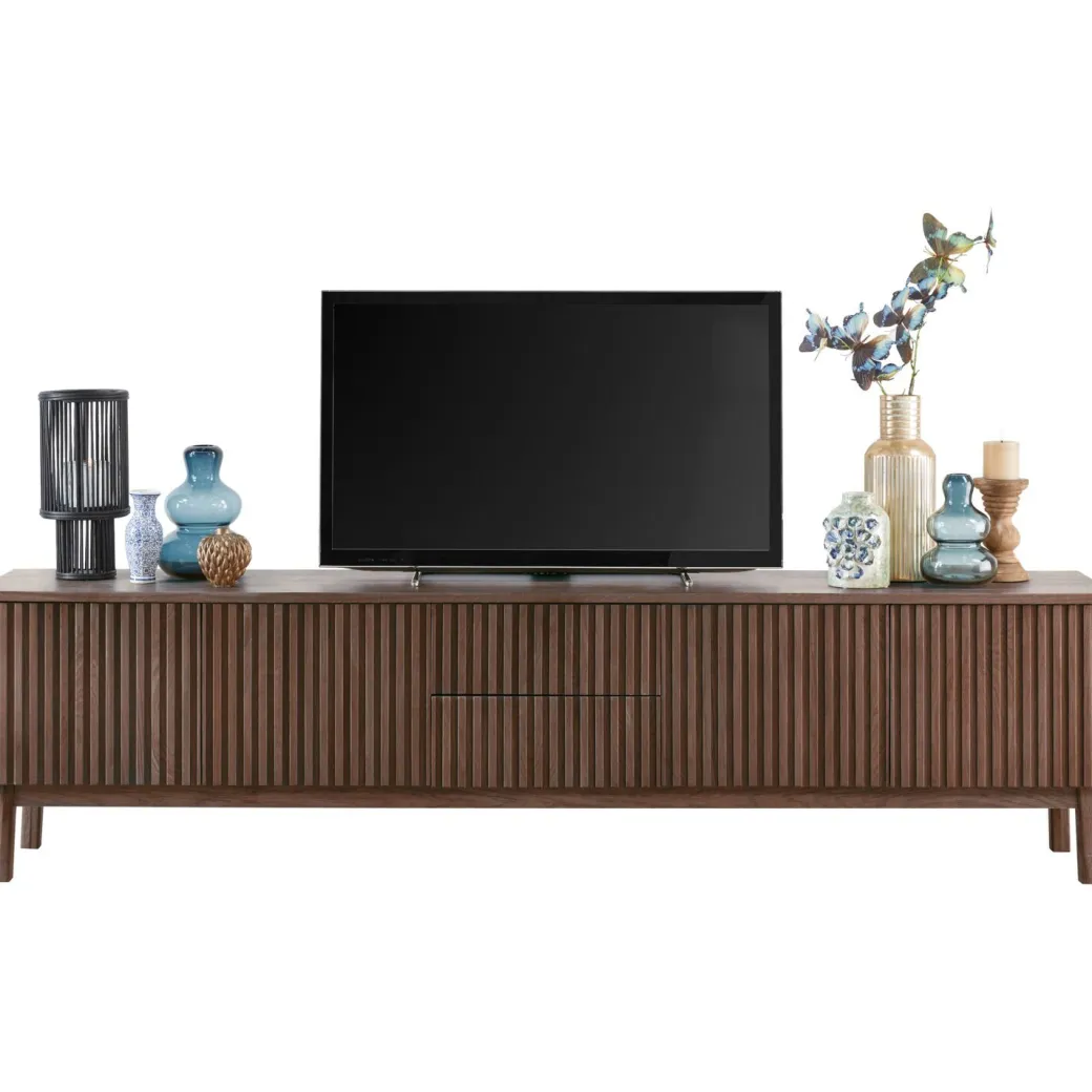 Online Pronto Wonen TV-meubel Arrosto eikenhout 58x225x40 cm Dark Roast