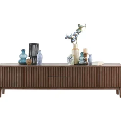 Online Pronto Wonen TV-meubel Arrosto eikenhout 58x225x40 cm Dark Roast