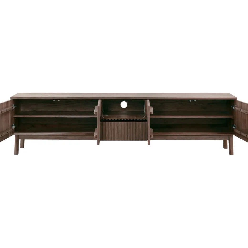 Online Pronto Wonen TV-meubel Arrosto eikenhout 58x225x40 cm Dark Roast