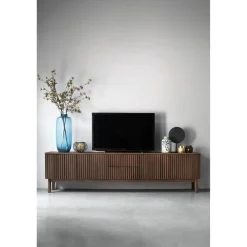 Online Pronto Wonen TV-meubel Arrosto eikenhout 58x225x40 cm Dark Roast