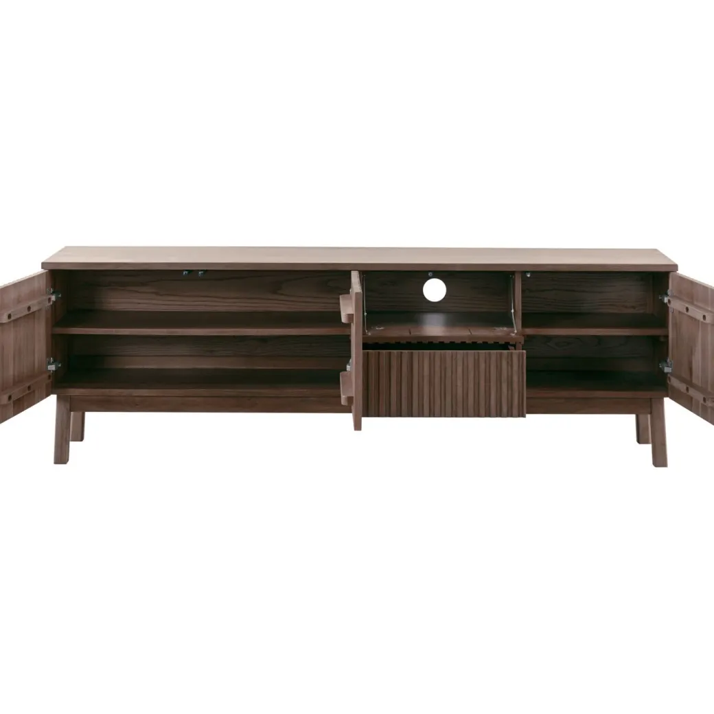 Clearance Pronto Wonen TV-meubel Arrosto eikenhout 58x180x40 cm Dark Roast