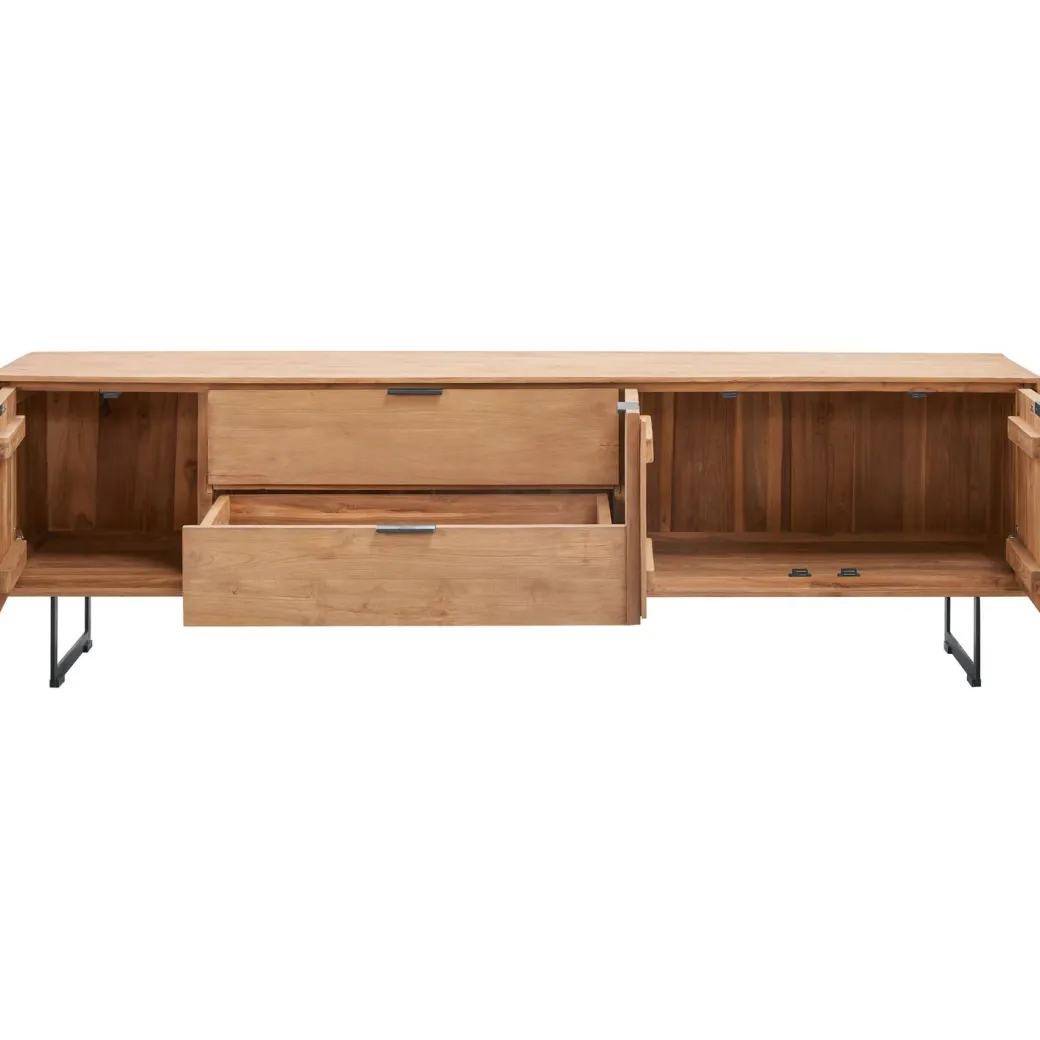 Outlet Pronto Wonen Tv-meubel Aska (195 Cm) teak naturel brushed