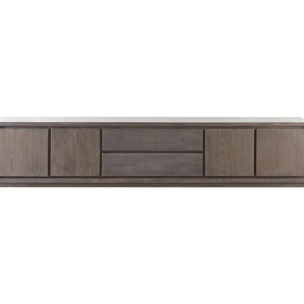 Hot Pronto Wonen Tv-meubel Lavio grafiet eikenhout 242 cm