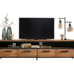 Hot Pronto Wonen TV-meubel Romaro (200 Cm) teakhout mix rough