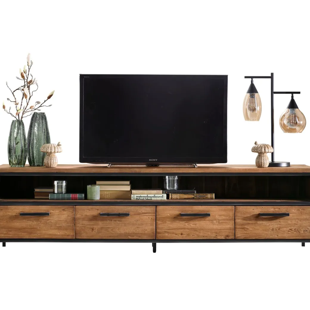Hot Pronto Wonen TV-meubel Romaro (200 Cm) teakhout mix rough