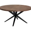 Online Pronto Wonen Uitschuifbare eettafel Mascaro 140/180 cm rond dark mango
