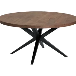 Online Pronto Wonen Uitschuifbare eettafel Mascaro 120/160 cm rond dark mango