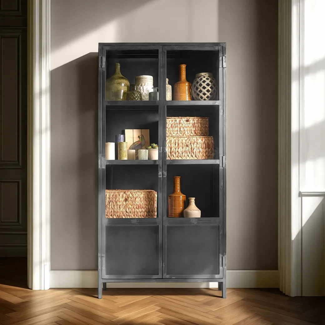 Hot Pronto Wonen Vitrinekast Carpino (90 Cm) metaal glas