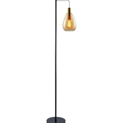 New Pronto Wonen Vloerlamp Felinio amber glas 1-lichts hangend