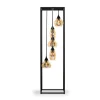 Outlet Pronto Wonen Vloerlamp frame amber glas 5-lichts - Lungo