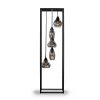 Pronto Wonen Vloerlamp frame smoke glas 5-lichts - Lungo