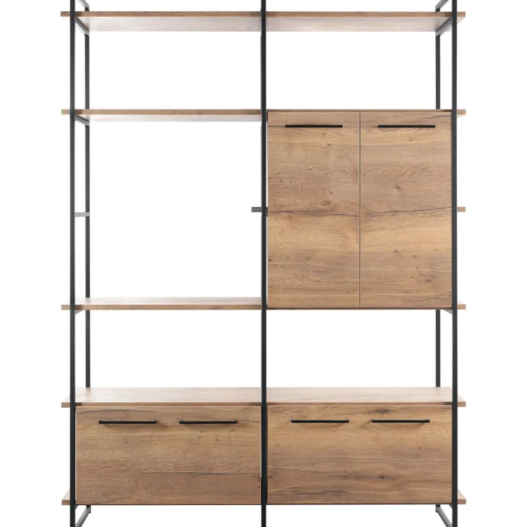 Pronto Wonen Wandkast Sistema 226x166x45 cm bruin