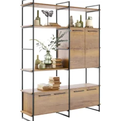 Pronto Wonen Wandkast Sistema 226x166x45 cm bruin