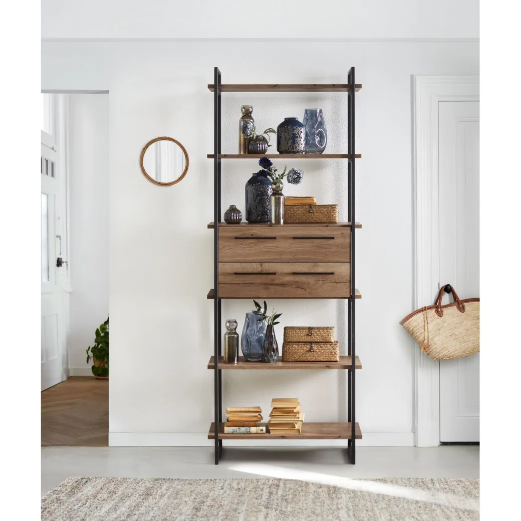 Online Pronto Wonen Wandkast Sistema 226x88x45 cm donkerbruin