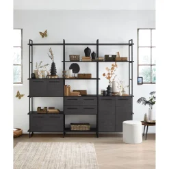 Sale Pronto Wonen Wandkast Sistema 226x244x45 cm zwart