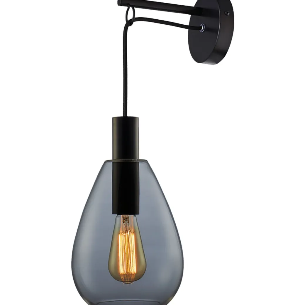 Discount Pronto Wonen Wandlamp Felinio smoke glas 1-lichts hangend