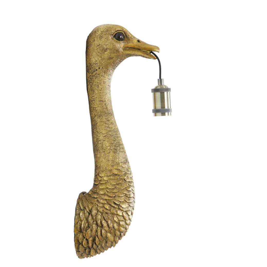 Discount Pronto Wonen Wandlamp Mozzi struisvogel antiek brons