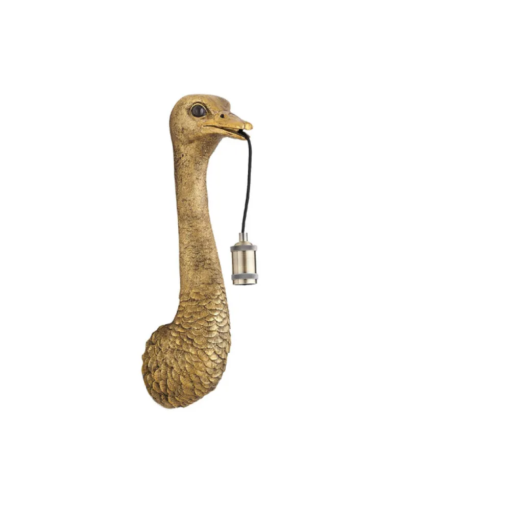 Discount Pronto Wonen Wandlamp Mozzi struisvogel antiek brons