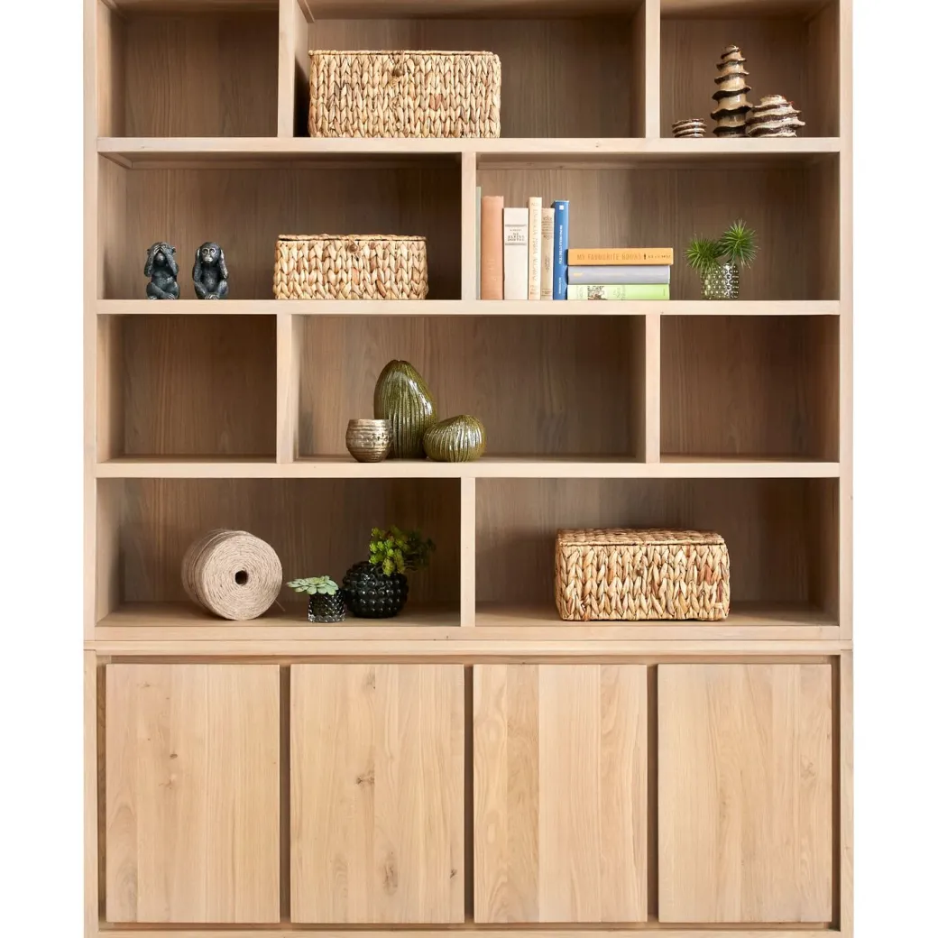 New Pronto Wonen Wandmeubel Lavio eiken 164 cm naturel grijs