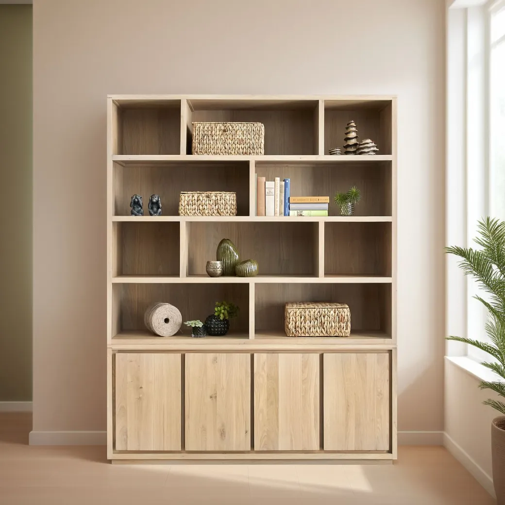New Pronto Wonen Wandmeubel Lavio eiken 164 cm naturel grijs