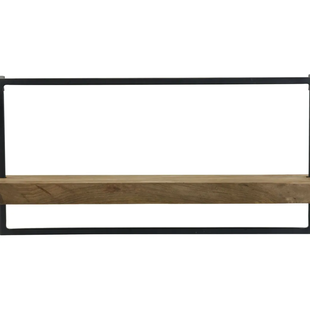 Pronto Wonen Wandplank Pardal hout metaal 30x60 cm bruin