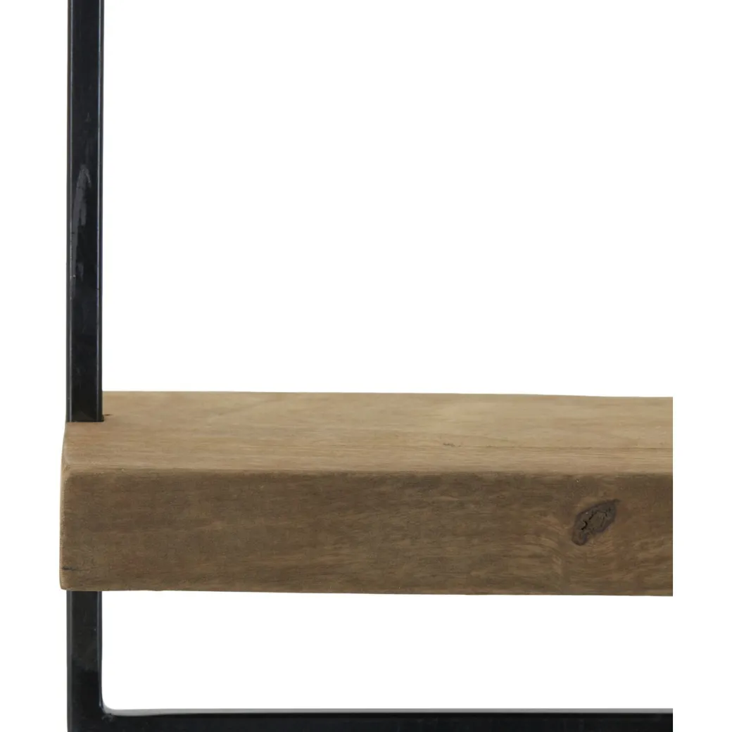 Pronto Wonen Wandplank Pardal hout metaal 30x60 cm bruin